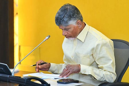 CM Nara Chandrababu Naidu suggested employing AI for issuing notices and addressing grievances to accelerate government operations.