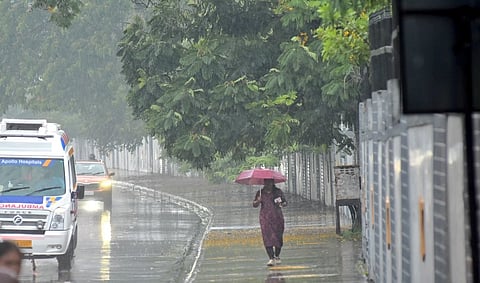 Chennai experienced moderate to intense spells of rain on Wednesday morning, caused by an unseasonal thunderstorm.