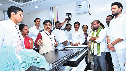 Health Minister Y Satya Kumar Yadav and Industries Minister TG Bharath inaugurated State Cancer Hospital and Research Centre at Kurnool GGH