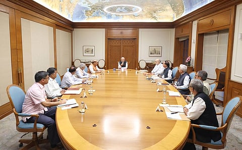 In the wake of Pahalgam terror attack, Prime Minister Narendra Modi chairs a meeting of Cabinet Committee on Security on Wednesday, April 23, 2025.