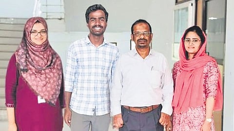 Prof S M A Shibli and his research team at the Department of Chemistry and Centre for Renewable Energy and Materials