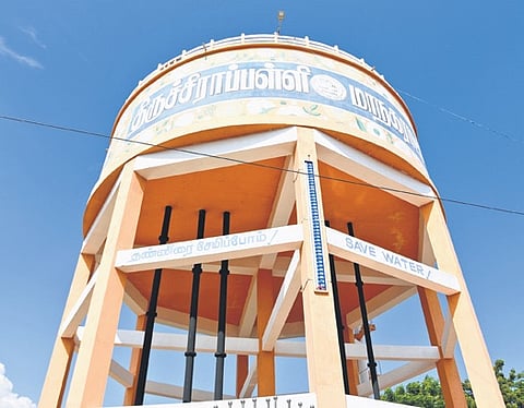 Tiruchy corporation’s water tank at Thiruvanaikovil