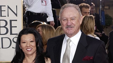 Actor Gene Hackman arrives with his wife, Betsy Arakawa, for the 60th Annual Golden Globe Awards in Beverly Hills, Calif., Jan. 19, 2003.