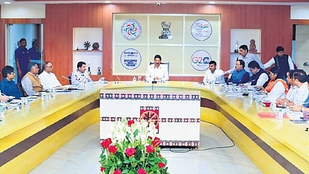 Governor reviewing the ST & SC Development department’s initiatives