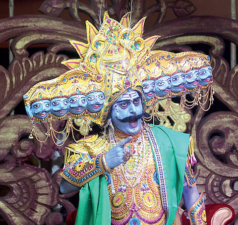 Ram Leela performance begins a day later and ends with the death of demon king Ravana and Lord Ram returning from his exile