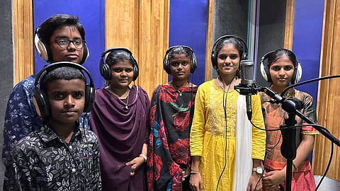 The students were offered in-person training during weekdays and online guidance sessions from the team members of composer James Vasanthan.