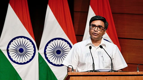 Foreign Secretary Vikram Misri addresses a press conference after India struck multiple sites inside Pakistan under Operation Sindoor