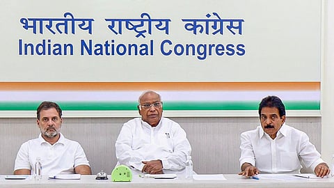 On May 7, 2025, Congress President Mallikarjun Kharge, LoP Rahul Gandhi, and KC Venugopal met in New Delhi to discuss the situation following Operation Sindoor and strikes in PoK.