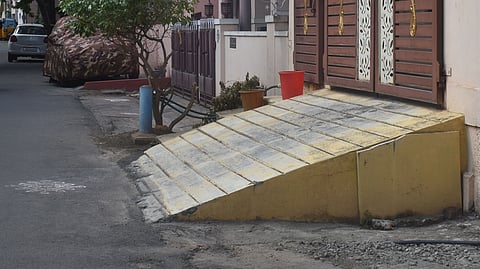 Nowadays, numerous individuals who are constructing houses have been illegally extending the ramps of their homes to corporation roads and encroaching on a major portion.