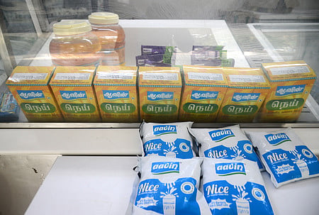 Image of Aavin products used for representative purpose.