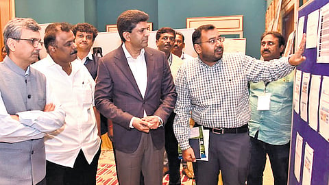 Union Minister Chandrasekhar attends a workshop in Guntur on Thursday