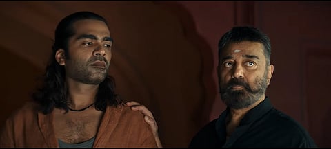 Silambarasan TR and Kamal Haasan in ‘Thug Life’.