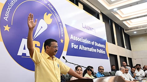 AAP National Convener Arvind Kejriwal along with AAP leaders Manish Sisodia, Sonia Mann, Anmol Gagan Maan, Gurmeet Singh Meet Hayer and others launching the Association of Students for Alternative Politics (ASAP), duting a function in New Delhi on Tuesday.