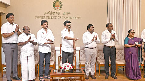 CM MK Stalin inaugurating the colleges through video conference