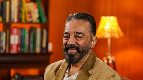 Veteran actor Kamal Haasan during an interview with PTI, in New Delhi, Monday, May 26, 2025.