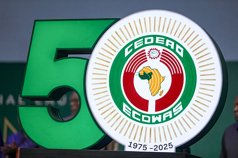A general view of the Economic Community of West African States (ECOWAS) at the launch of the 50th Anniversary celebrations of ECOWAS in Accra on April 22, 2025.