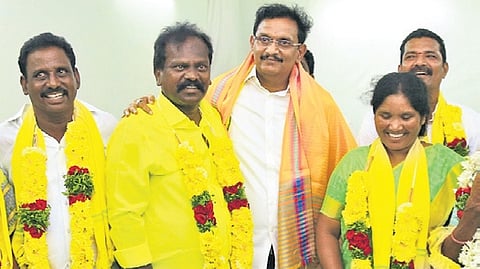 Following the victory, Vijayawada MP Kesineni Sivanath (Chinni), speaking alongside MLA Kolikapudi Srinivasa Rao and newly elected Chairman Nirmala, stated that the election was conducted peacefully.
