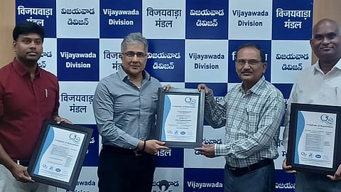 SCR Vijayawada Divisionâ?Ts Traction Distribution Department awarded Prestigious ISO 9001:2015 Certification. A First in Indian Railways.