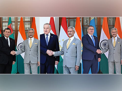 External Affairs Minister S. Jaishankar with the foreign minister of ministers of Kazakhstan, Kyrgyzstan, and Tajikistan