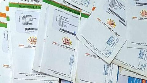 Image of Aadhaar cards used for representative purpose.
