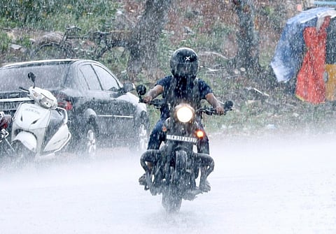 Meteorologists said a cyclonic circulation over north interior Karnataka and adjoining areas has merged with a trough extending from the central Bay of Bengal