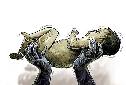 Police excavated the site where the couple claimed to have buried their baby, but could not find the body.
