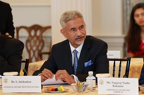 External Affairs Minister S Jaishankar at the Quad meet in Washington DC.