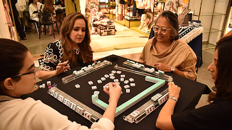 From left: Gehna and Shalini Manglani, Yashodhara Shroff, and Radhika Narang