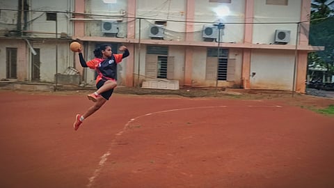 Boyi Satya, a determined and passionate handball player from Vijayawada, is making her mark on the national stage while pursuing her first year of B.Com (Taxation and Procedures) at Kakaraparti Bhavnarayana (KBN) College.