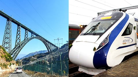 A senior railway official told TNIE on Wednesday that, for the first time, the Ministry of Railways is showcasing the majestic Chenab Bridge, recognised as the world’s highest railway bridge, constructed across the Chenab River in Jammu and Kashmir.