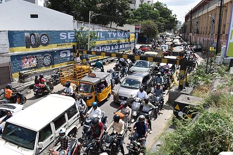 Owing to the poorly planned UGD project works at the Ram Nagar area in the city, the people and motorists were left to suffer by the Coimbatore City Municipal Corporation CCMC.