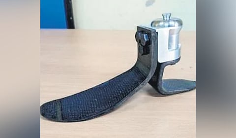 First "Make in India" cost effective high profile advanced Carbon Fibre Foot Prosthesis, indigenously designed and developed by DRDL and AIIMS Bibinagar was launched on Monday
