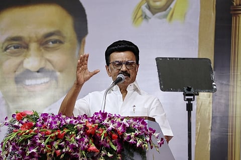 DMK president M.K. Stalin