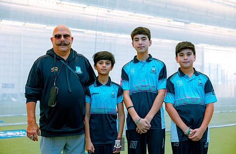 Munir Ali with grandsons Abu Bakr, Musa and Hamza