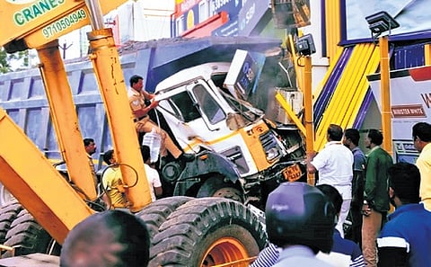 Ramprasad was standing outside an ATM kiosk in Guduvanchery when the accident happened