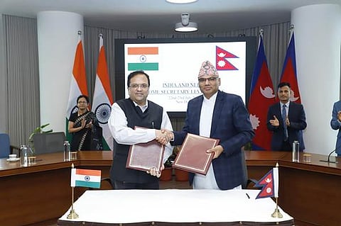 Indian delegation was led by Govind Mohan, the Union Home Secretary, Government of India, and the Nepali delegation was led by Gokarna Mani Duwadee, the Home Secretary of the Government of Nepal.