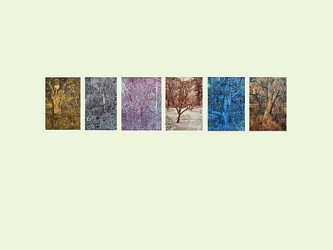 Keerti's exhibition, 'Begumpura – shoots and leaves’