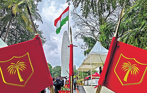 Kargil Martyrs Monument unveiled at the National War Memorial to mark the Kargil Vijay Diwas in Bengaluru on Saturday.