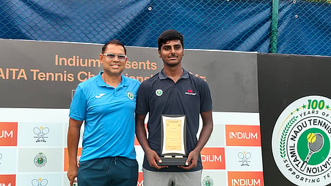 Rethin Pranav and coach Rajeev Vijayakumar