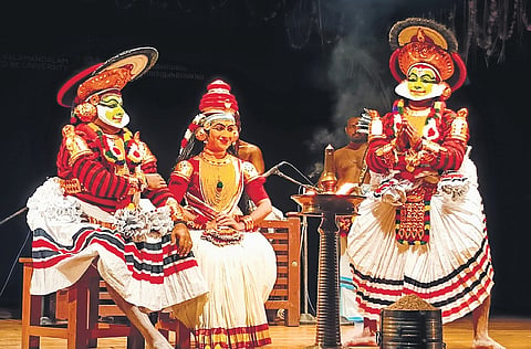 Mayaseethankam Kutiyattam performance on the opening day of the International Festival of Kutiyattam in Palakkad on Tuesday.