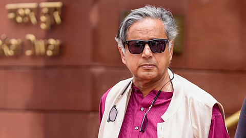 FILE | Congress MP Shashi Tharoor during the Monsoon session of Parliament, in New Delhi, Thursday, July 31, 2025.