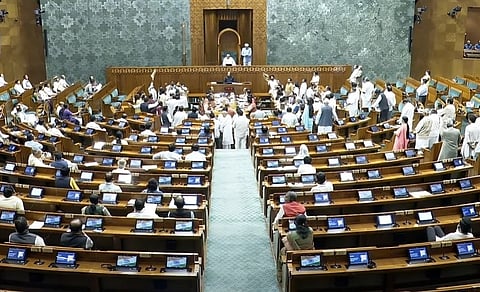 Lok Sabha adjourned till noon amid opposition protests.