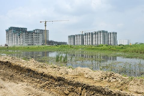 Buildings in Amaravati capital region.