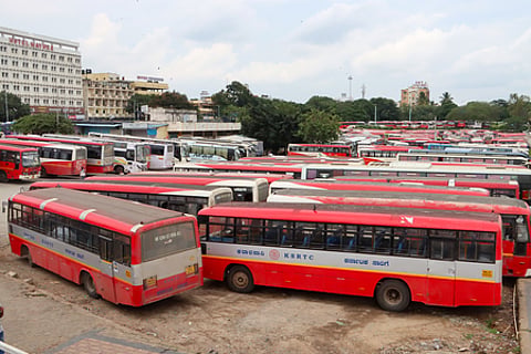 Karnataka RTC buses image used for representation