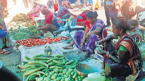 A vegetable market at Traffic Gate in Rourkela