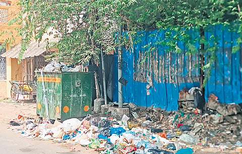 Residents said door-to-door collection has been suspended for over a week, forcing them to dump waste on the streets.