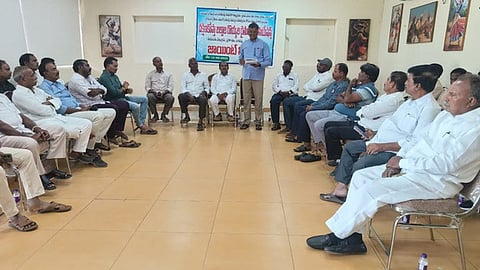 The representatives of South Coastal districts Prawn Farmers Association (Tirupati, Nellore, Prakasam, Bapatla, Guntur and Krishna)