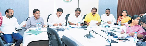 The panel during the meeting