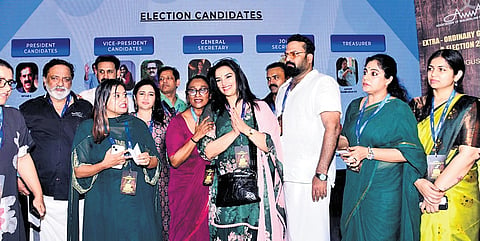 Some of the newly elected members of the AMMA executive