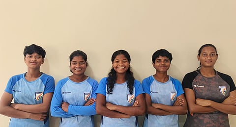 Five players who are studying in St. Patrick's High School, Gumla.
